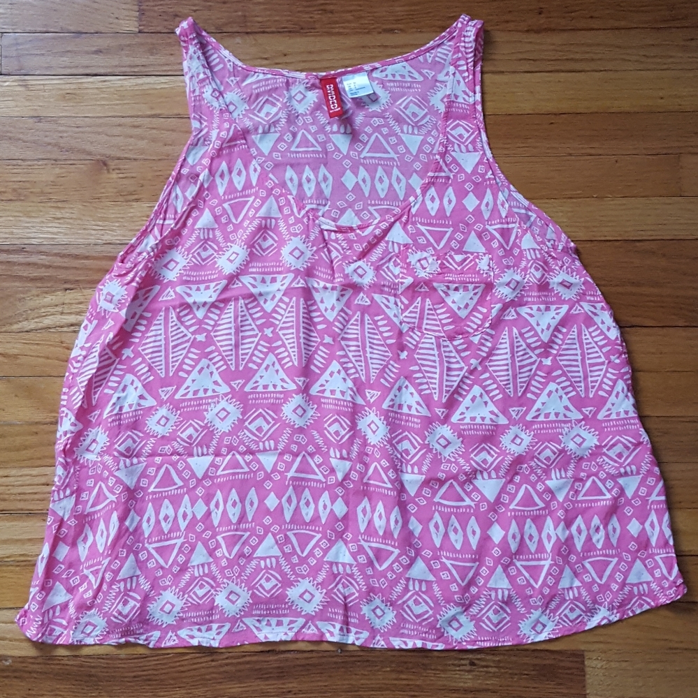 Divided by H&M tank top, geometric tribal pattern